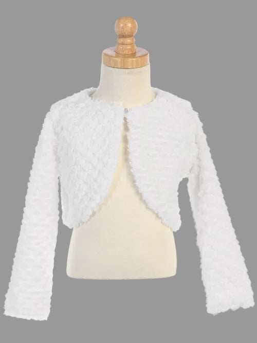 lito Girls Cuddle Fur Bolero White & Ivory Canada