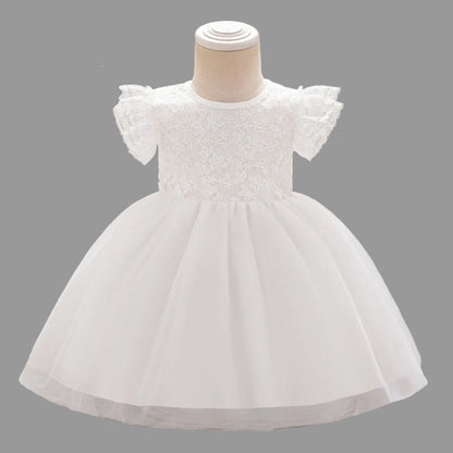 Butterfly Sleeve Baptism Christening Dress White Canada