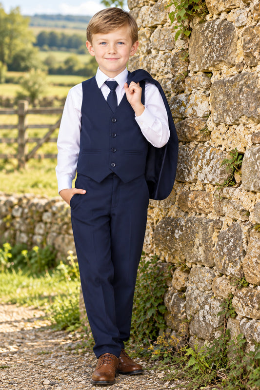 Husky Boys Suit Plus Size boys suit vest view navy Canada