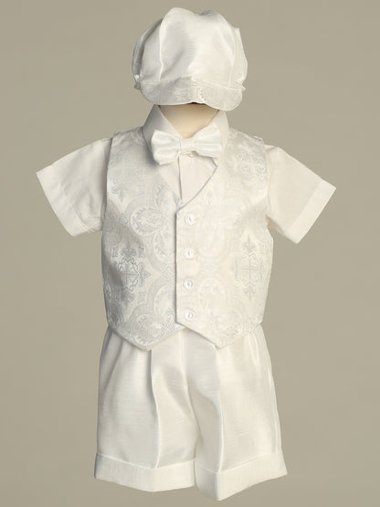 Jaccard Cross Boys Vest & Short Set Baptism Christening Canada