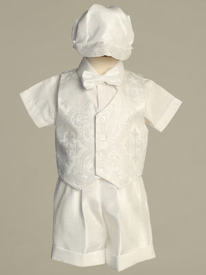 Jaccard Cross Boys Vest & Short Set Baptism Christening Canada close