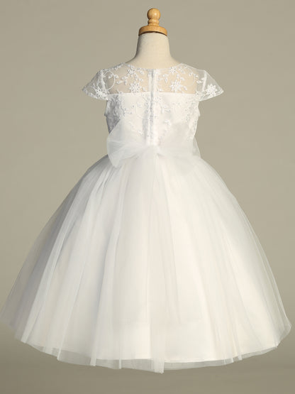 Lovely Floral Sequins & Pearl Top Girls Dress Plus Size Canada  back