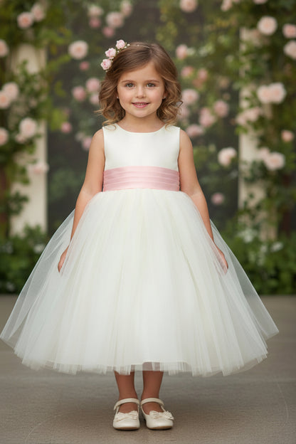 Lovely Full Layered Tulle Girls Dress To Customise Canada  ivory blush live