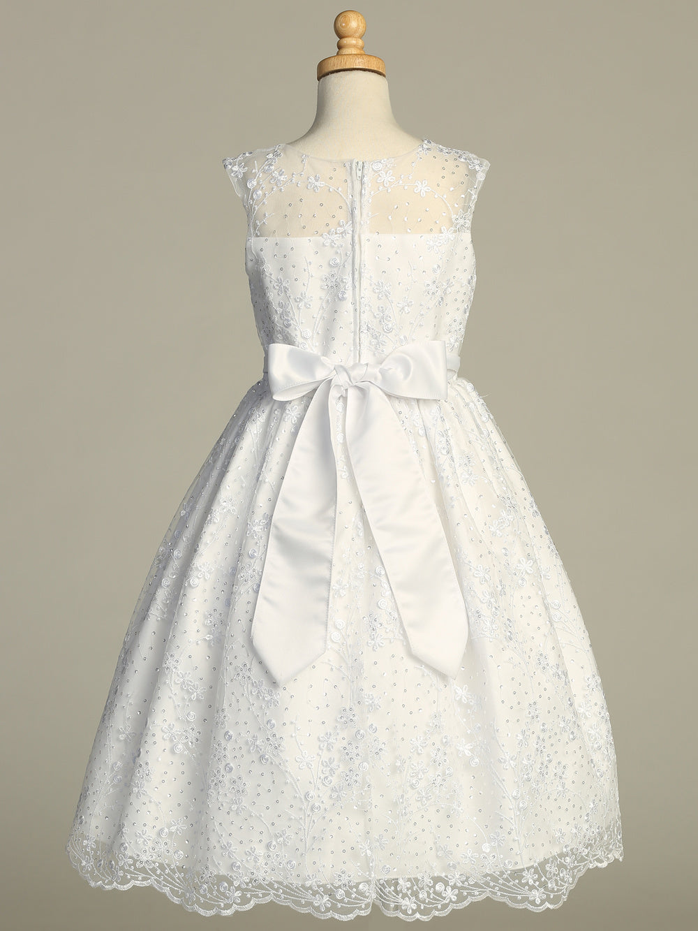 Lovely Sweetheart Top  Embroidered White Girls Dress Plus Size Canada back