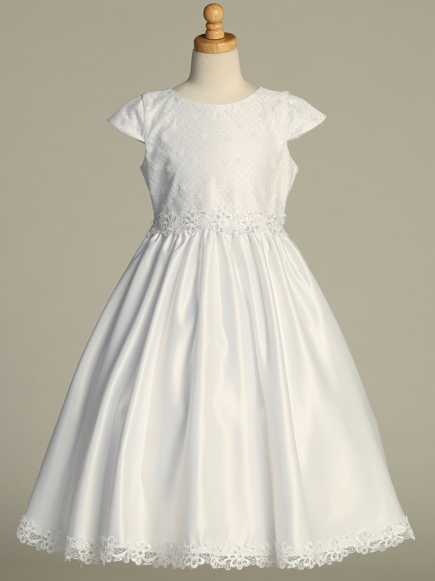 Lovely Tulle Bodice With Sequins White Girls Dress Plus Size Canada