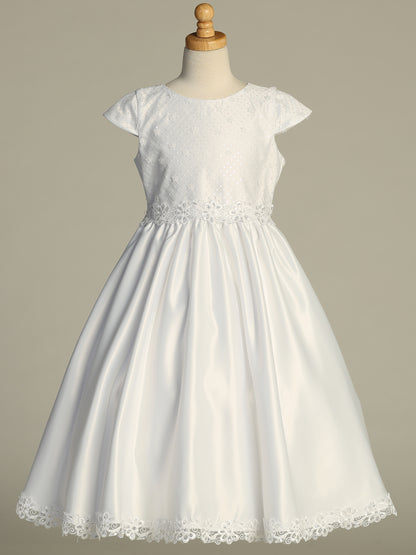 Lovely Tulle Bodice With Sequins White Girls Dress Plus Size Canada