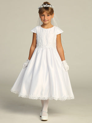 Lovely Tulle Bodice With Sequins White Girls Dress Plus Size Canada Model