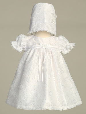 Lace Puff Sleeve Christening Baby Dress White Canada