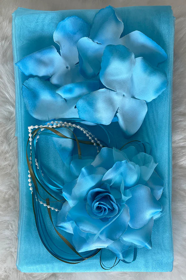 Organza Sash Petal Set Turquoise