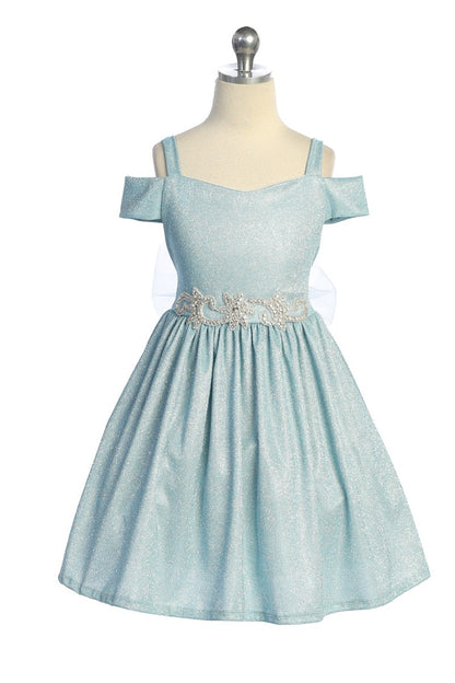 Peekaboo off shoulder Tween girls dress front view Canada