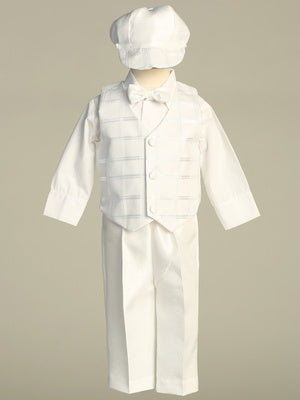 Plaid Satin Boys Vest Set Baptism Christening Canada