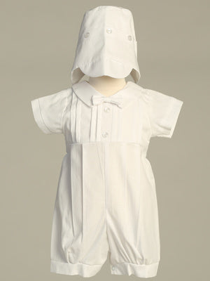 Pleated Top Boys Baptism Christening Romper  Cotton Mix Canada