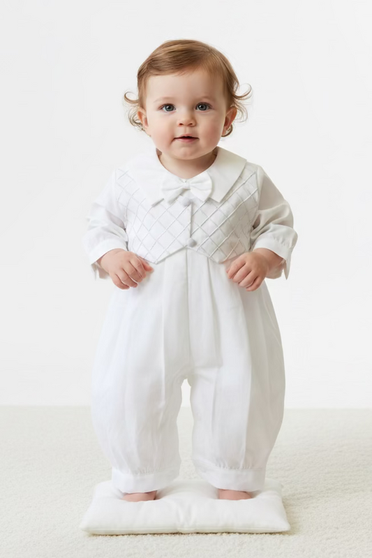 Preemie Newborn and Boys Romper Baptism Christening Cotton Linen Canada