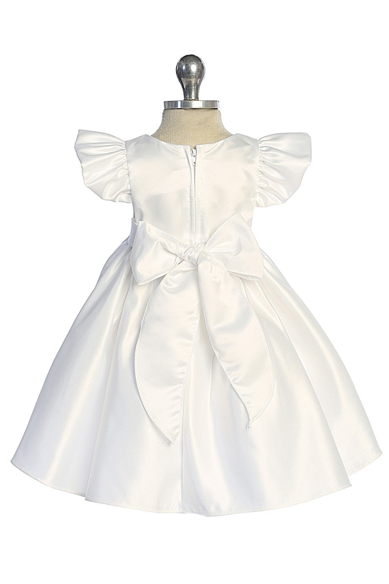 Satin Baby Dress Removable Rhinestone Bow Multi Colour Canada