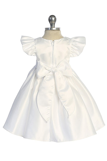 Satin Baby Dress Removable Rhinestone Bow Multi Colour Canada