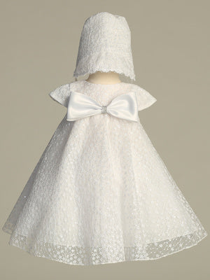 Satin Big Bow Baptism Christening Dress White Canada