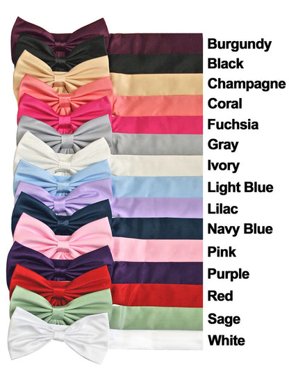  Satin Sash Bow Girls Dress