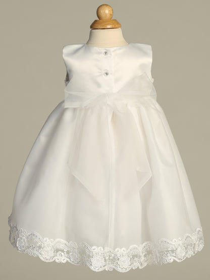 Simple Sequined Trim Sleeveless Dress & Cape White Canada back