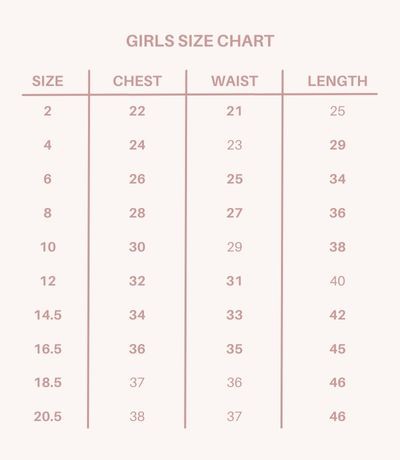 Size Chart KD160
