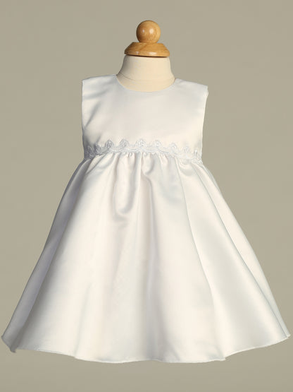 Sleeveless Satin Baptism Dress Lace Short Sleeve Cape White Canada  dress only