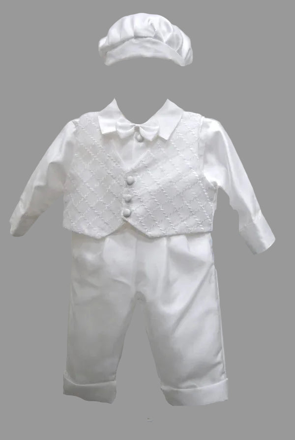 Zig Zag Pant Set Boys Christening Baptism White Canada 2