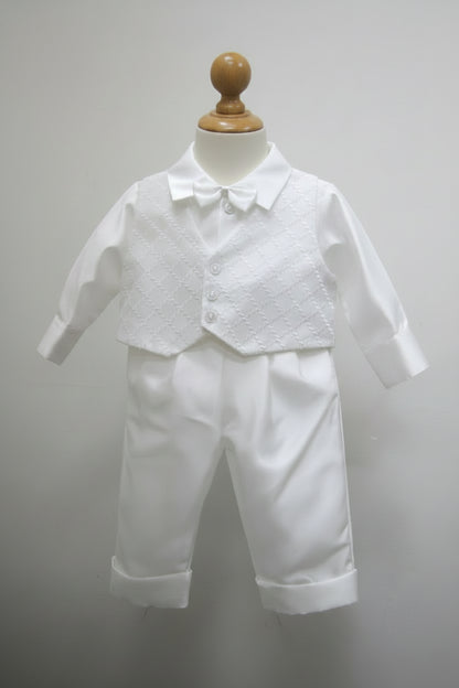 Zig Zag Pant Set Boys Christening Baptism White Canada 4