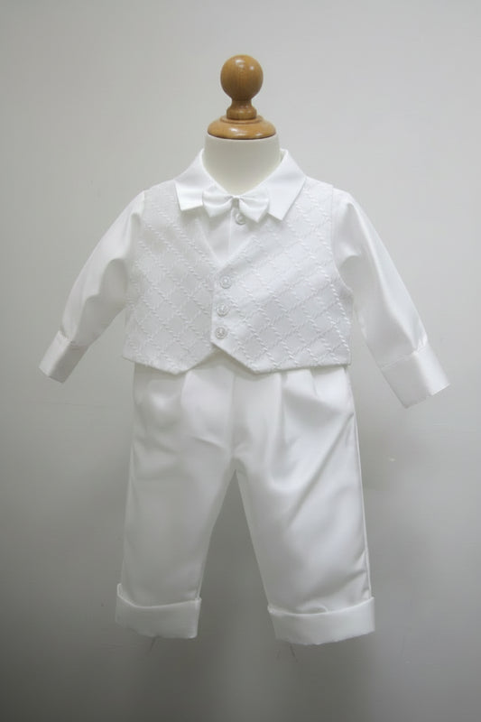 Zig Zag Pant Set Boys Christening Baptism White Canada 4