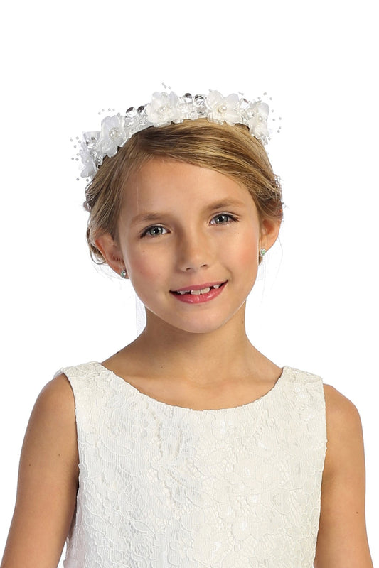 Floral Head Wreath With Satin Bow Girls Canada