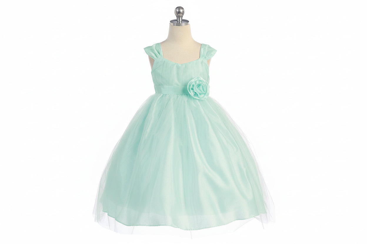 Allover Soft Tulle Overlay Formal Girls Dress Multi Colours Canada
