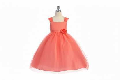 Allover Soft Tulle Overlay Formal Girls Dress Multi Colours Canada