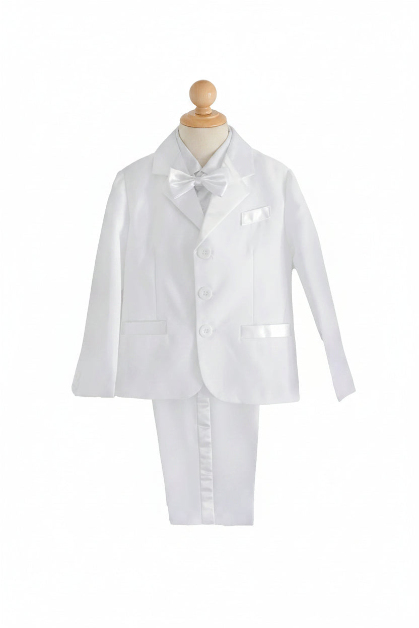 baby boys tux white ivory