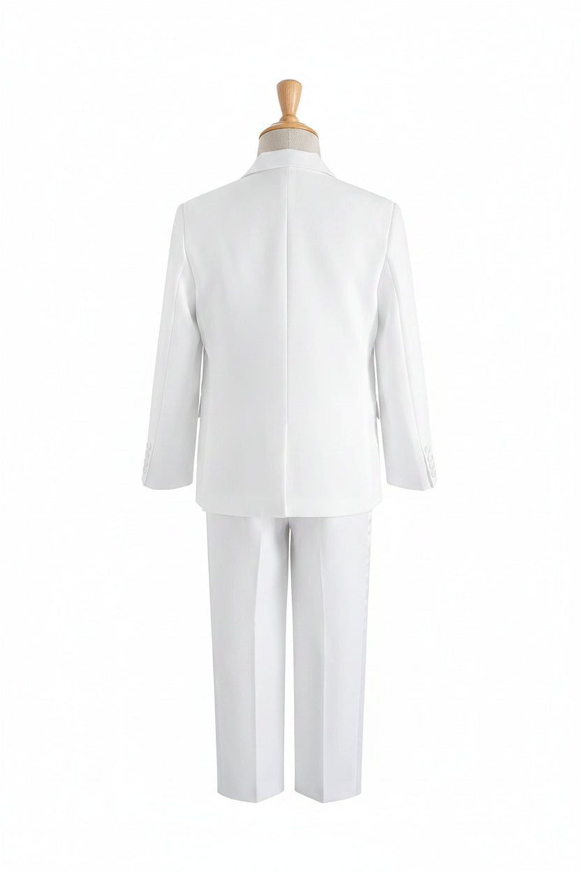 baby boys white ivory tuxedo back view canada