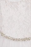 Fancy Lace Top Sweetheart Neck Line Baby Dress White Ivory Pink Canada