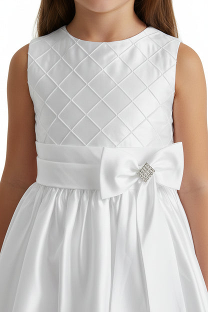 Fancy Criss Cross Top Girls Long Dress White Red Canada