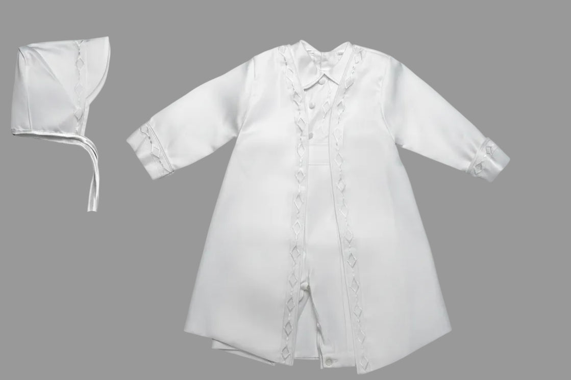 fk Boys Baptism Romper With Removable Long Coat White Canada 2