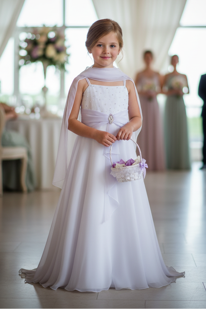 Fancy Girls Gown With Brooch & Matching Shawl Multi Colour Canada
