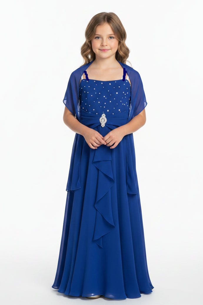 Fancy Girls Gown With Brooch & Matching Shawl Multi Colour Canada
