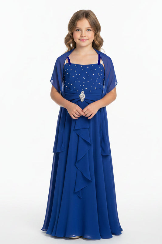 Fancy Girls Gown With Brooch & Matching Shawl Multi Colour Canada