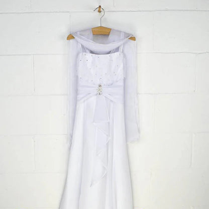 Fancy Girls Gown With Brooch & Matching Shawl Multi Colour Canada