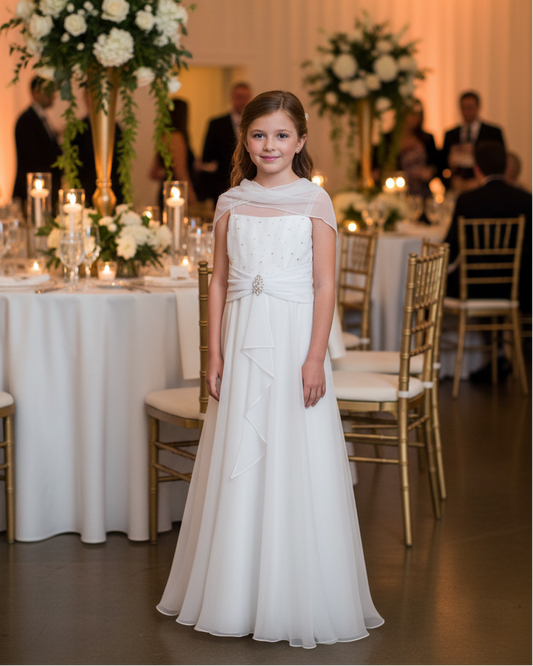 Fancy Girls Gown With Brooch & Matching Shawl Multi Colour Canada