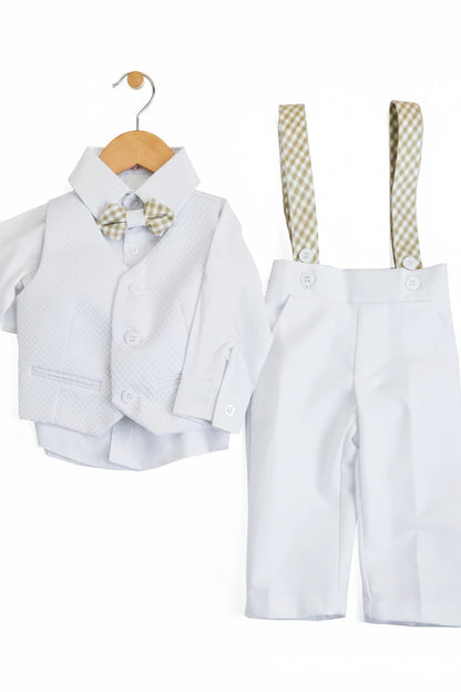 Baby Boys Bubble Print Vest & Pant Set White Ivory 0-30 Months Canada
