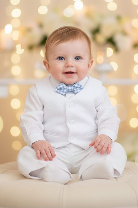 Baby Boys Bubble Print Vest & Pant Set White Ivory 0-30 Months Canada