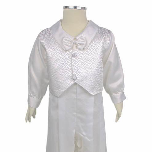 Fancy Baptism Christening Romper With Double Vest Overlay Canada