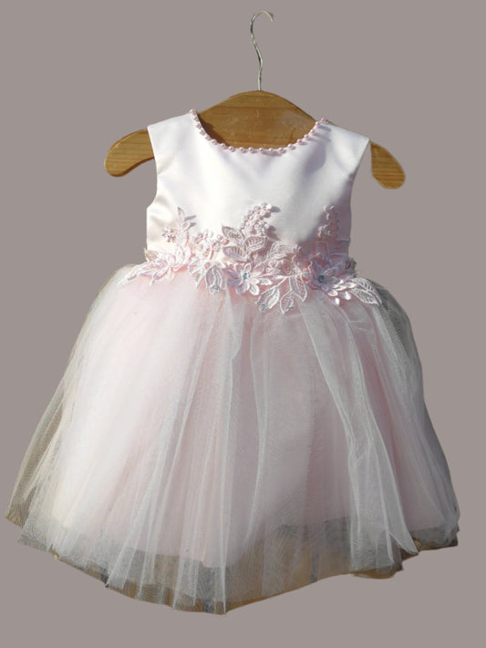 Pearl Neckline Adorned Girls Dress Girls dress and infant baby dress Grandmas Little Darlings Canada