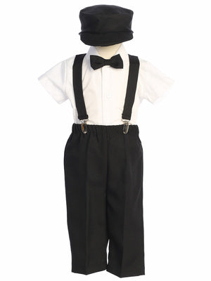 lito Boys 4-Piece Suspender Pant Set Short Sleeve black Canada