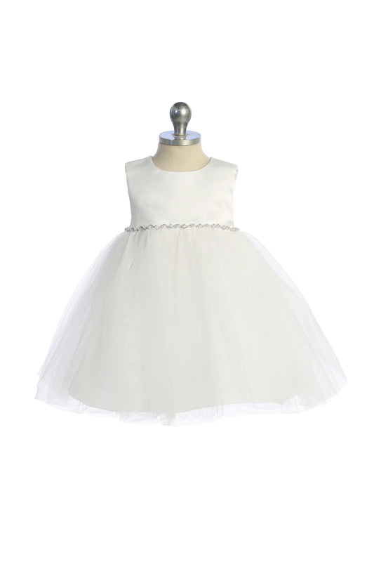 Classic Satin Top Baby Girls Dress - Customizable