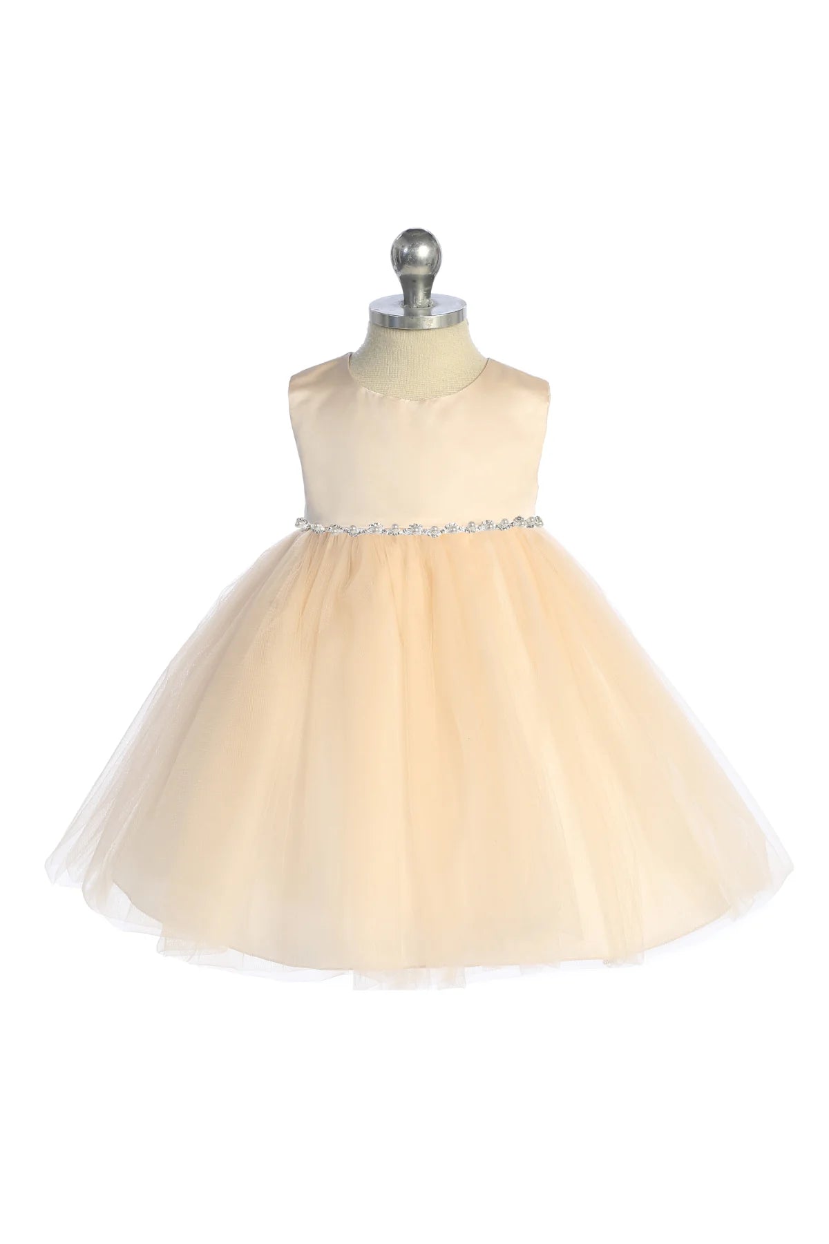 Classic Satin Top Baby Girls Dress - Customizable