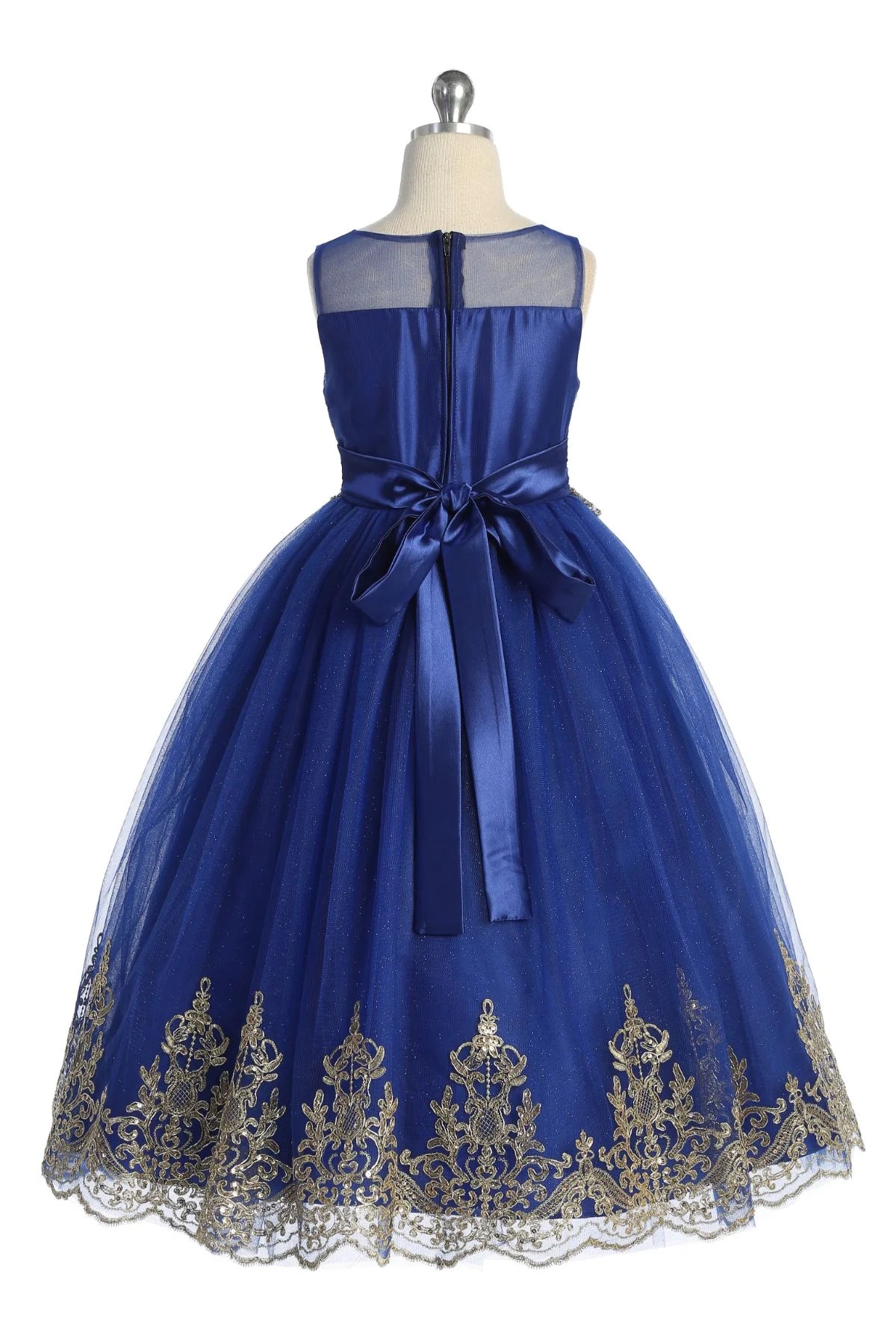 Luxurious Gold Cording Girls Dress