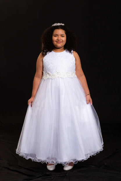 Plus Size Luxurious Flora Lace Top  Girls First Communion Dress Canada