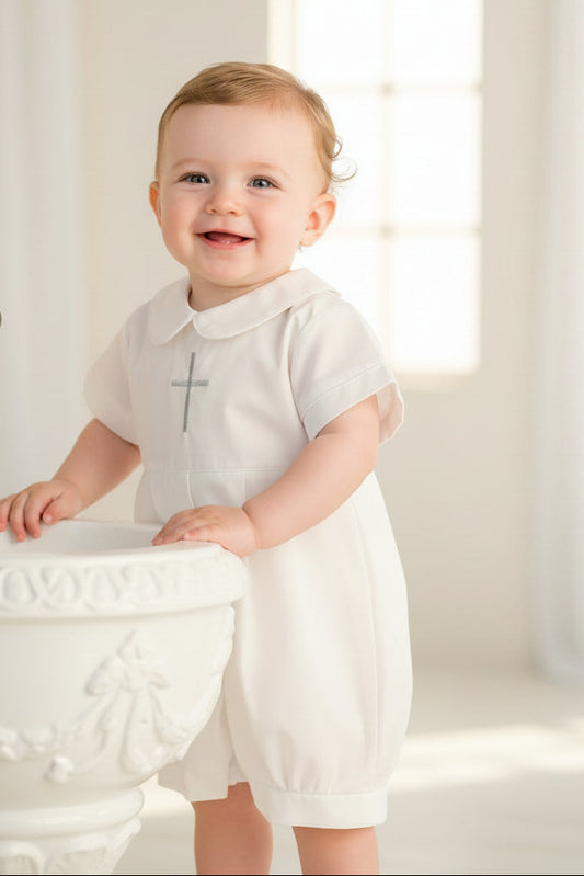 Silver Cross Boys Cotton Baptism Christening Romper Canada